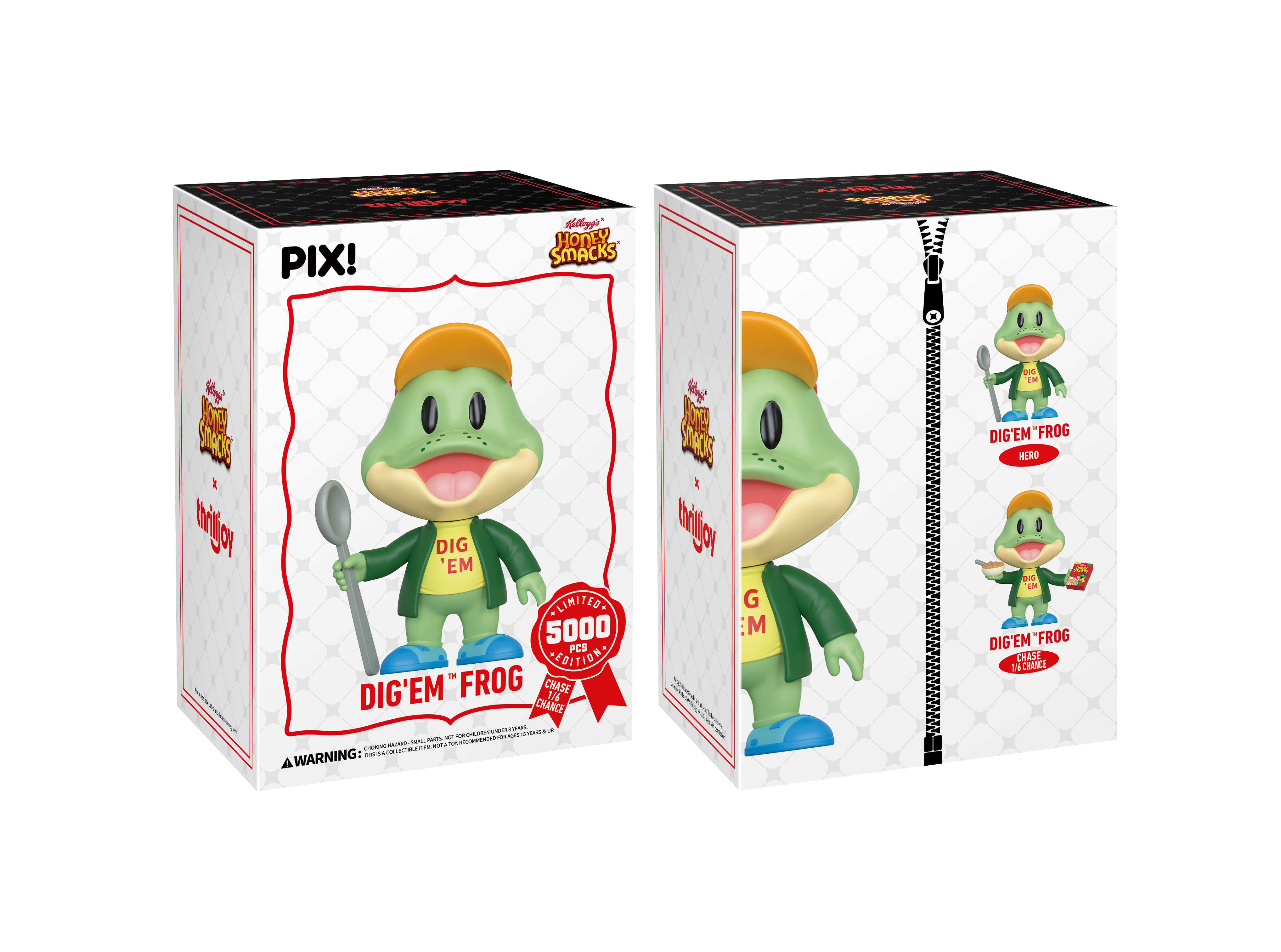FROG トイズ へドン ヒヨコブランド ズィール  ボックスセット PIX! Kellogg's Dig Em' Frog – Thrilljoy