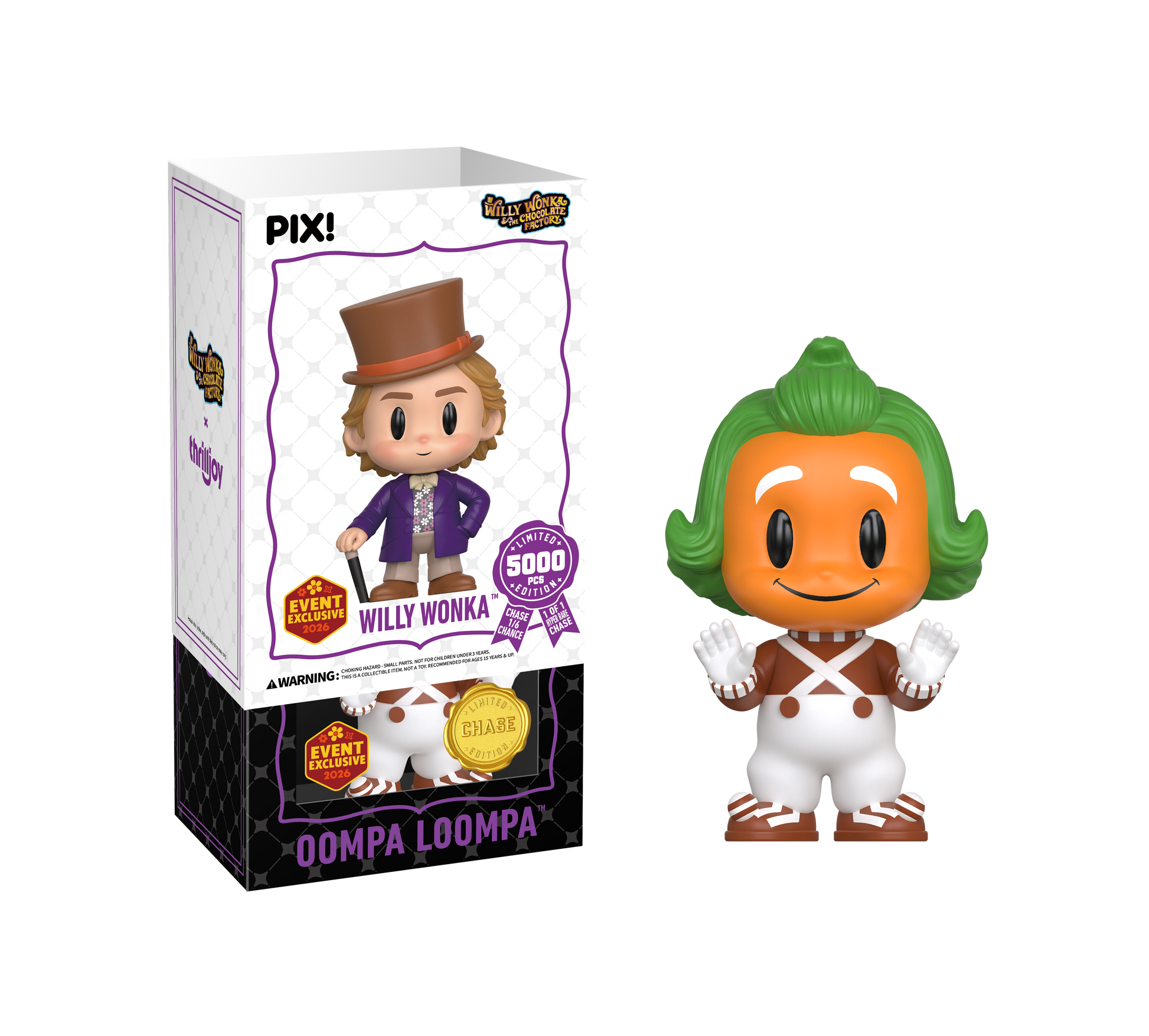 Willy Wonka & the Chocolate Factory, Willy Wonka Chase Collectible, Front of Box