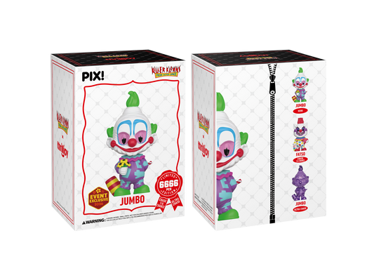 Killer Klowns From Outer Space, Jumbo Collectible, Front & Back of Box