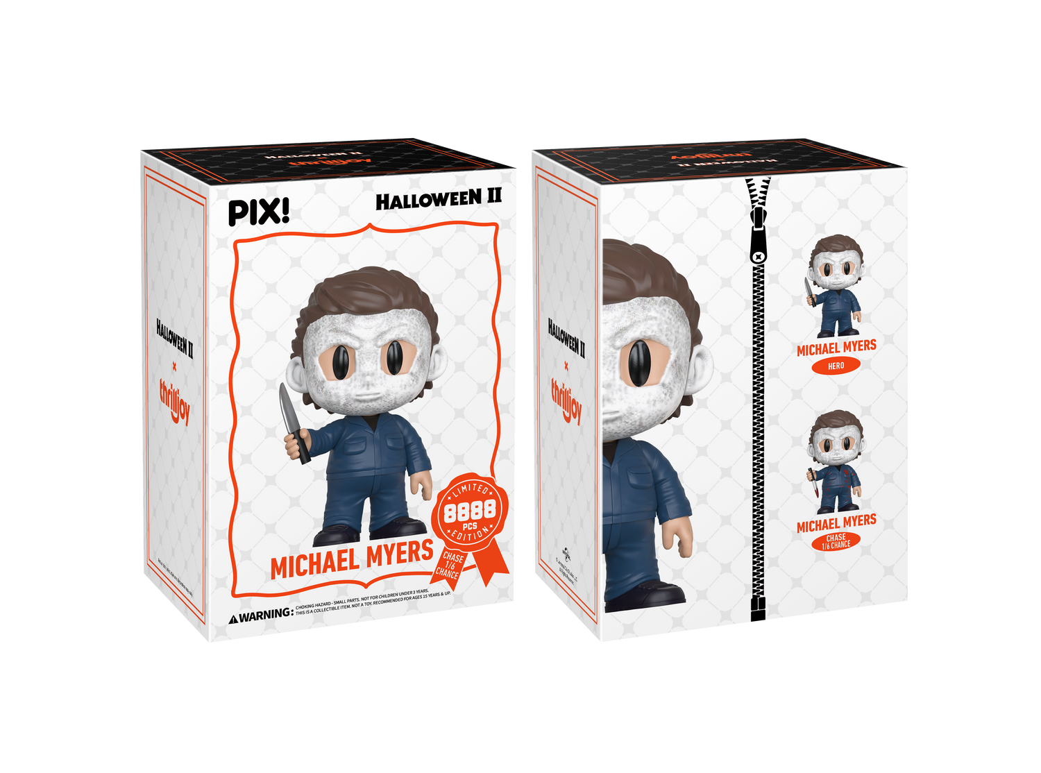 Halloween 2 Michael Myers Collectible, Front & Back of Box 