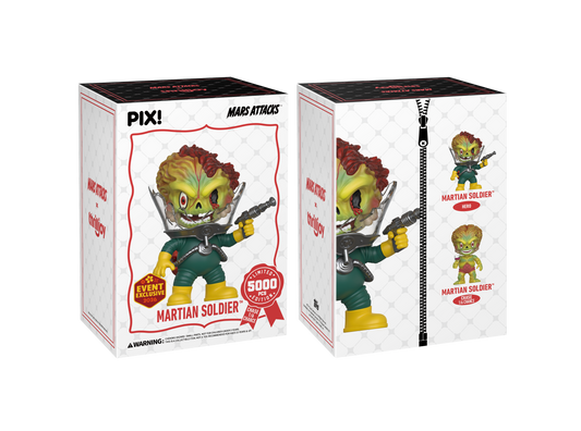 MARS ATTACKS!, Martian Soldier Collectible, Front & Back of Box