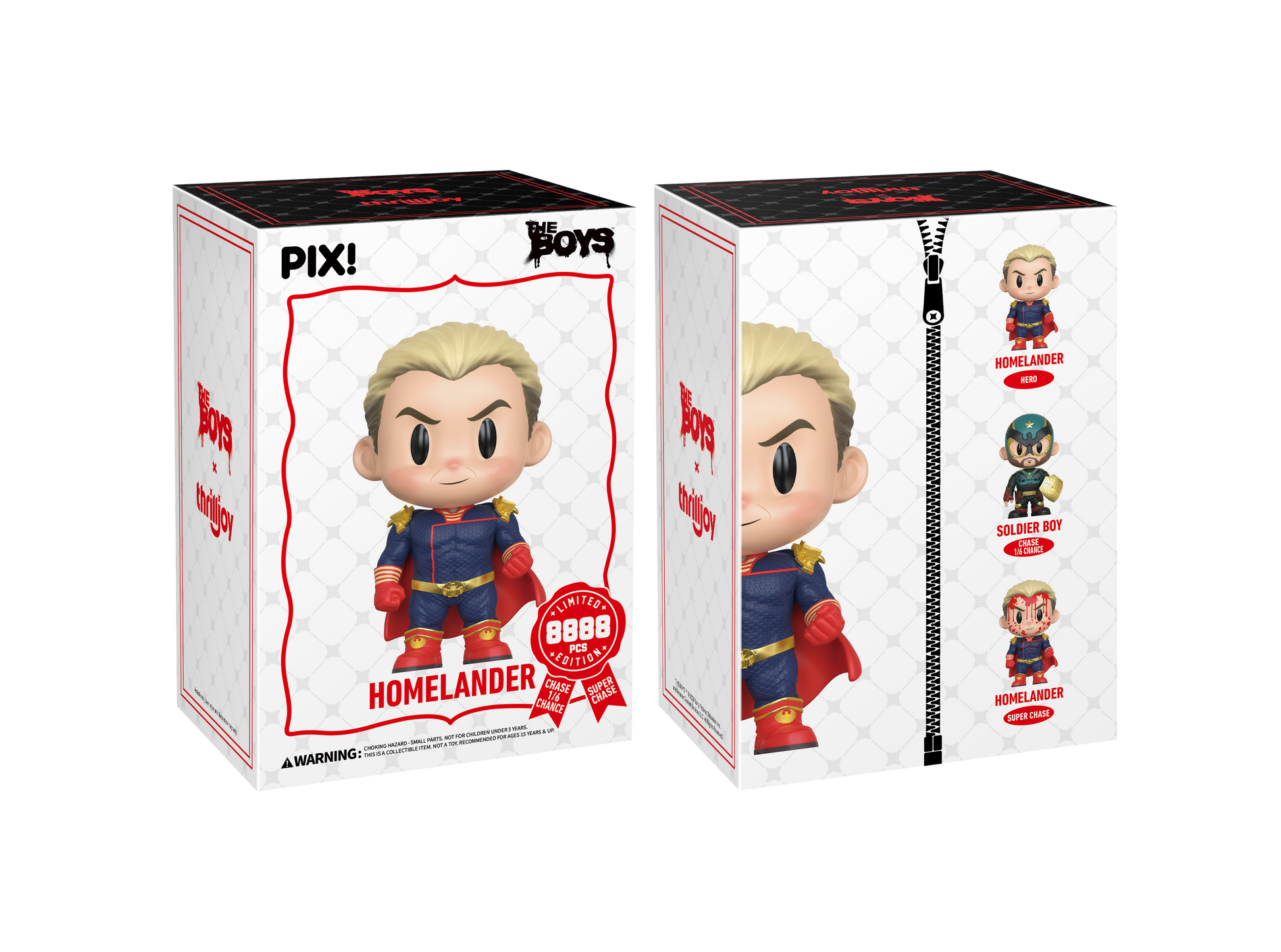 The Boys, Homelander Collectible, Front & Back of Box