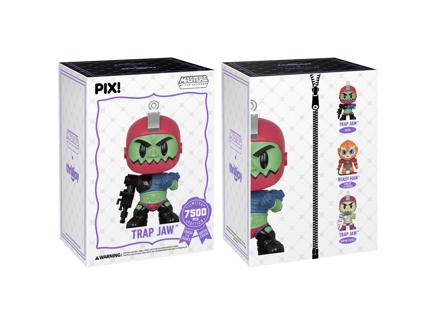 Masters of the Universe, Trap Jaw Collectible, Front & Back of Box 