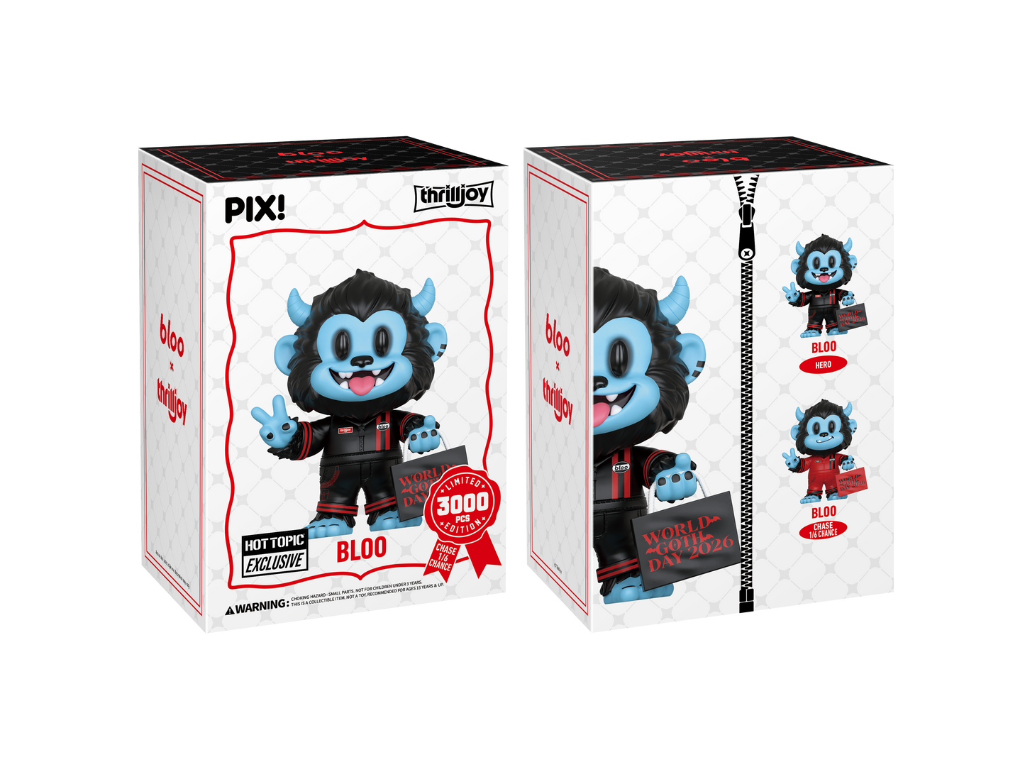 Thrilljoy, Bloo Collectible, Front and Back of Box 