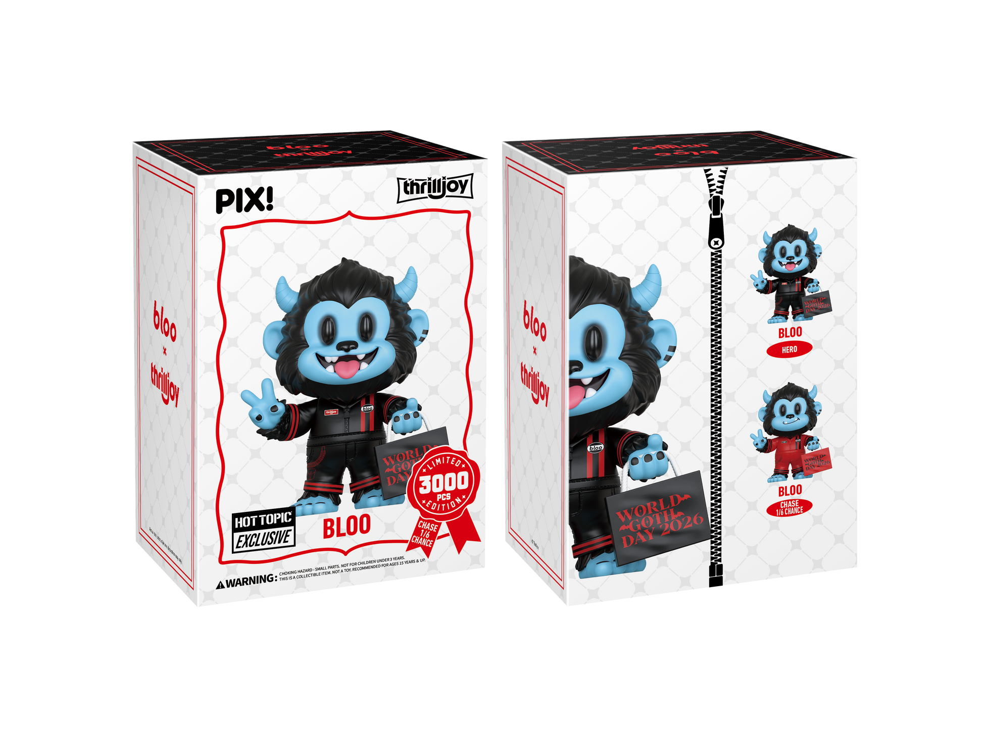 Thrilljoy, Bloo Collectible, Front and Back of Box 
