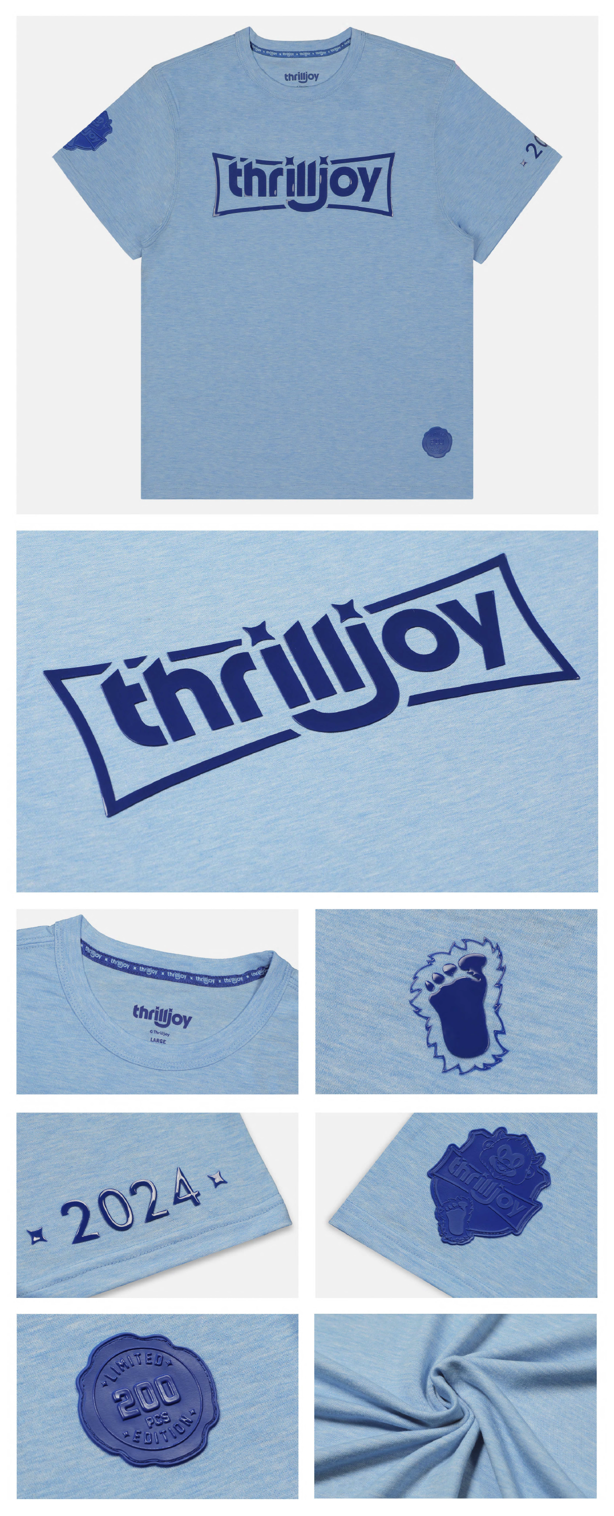 COLLECTIBLE T-SHIRT (THRILLJOY BLUE LOGO)