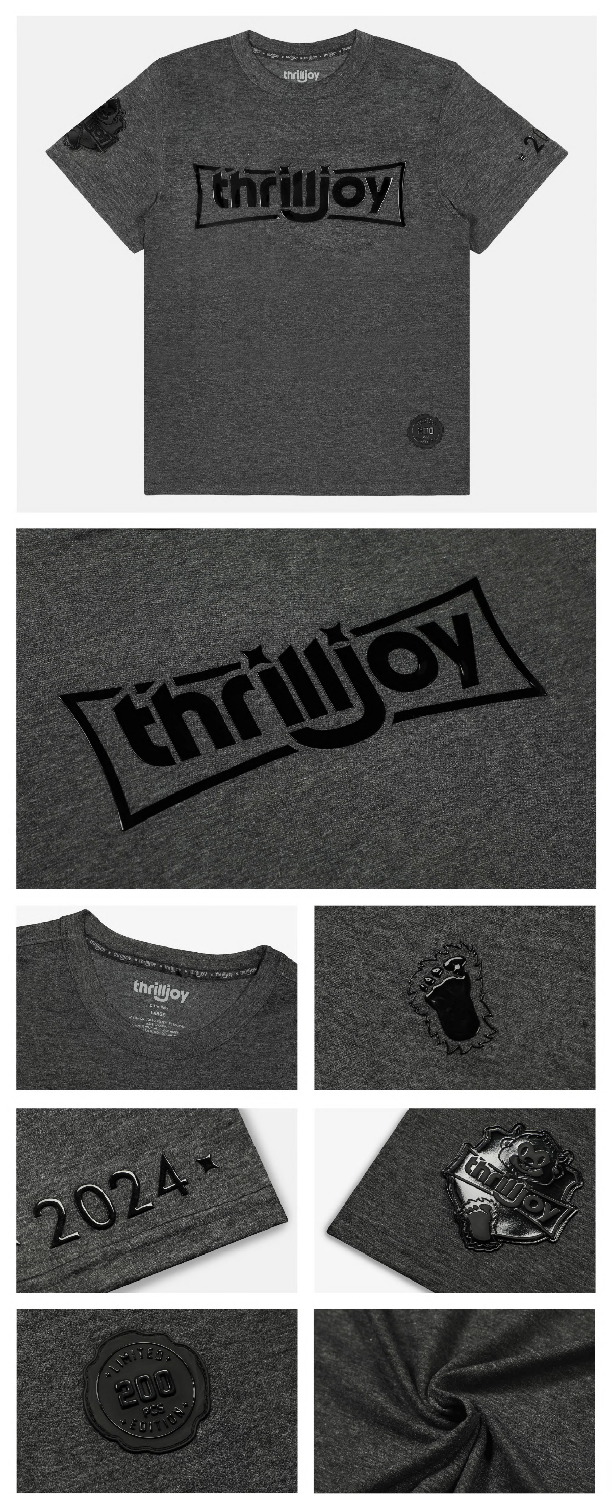 COLLECTIBLE T-SHIRT (THRILLJOY BLACK LOGO)